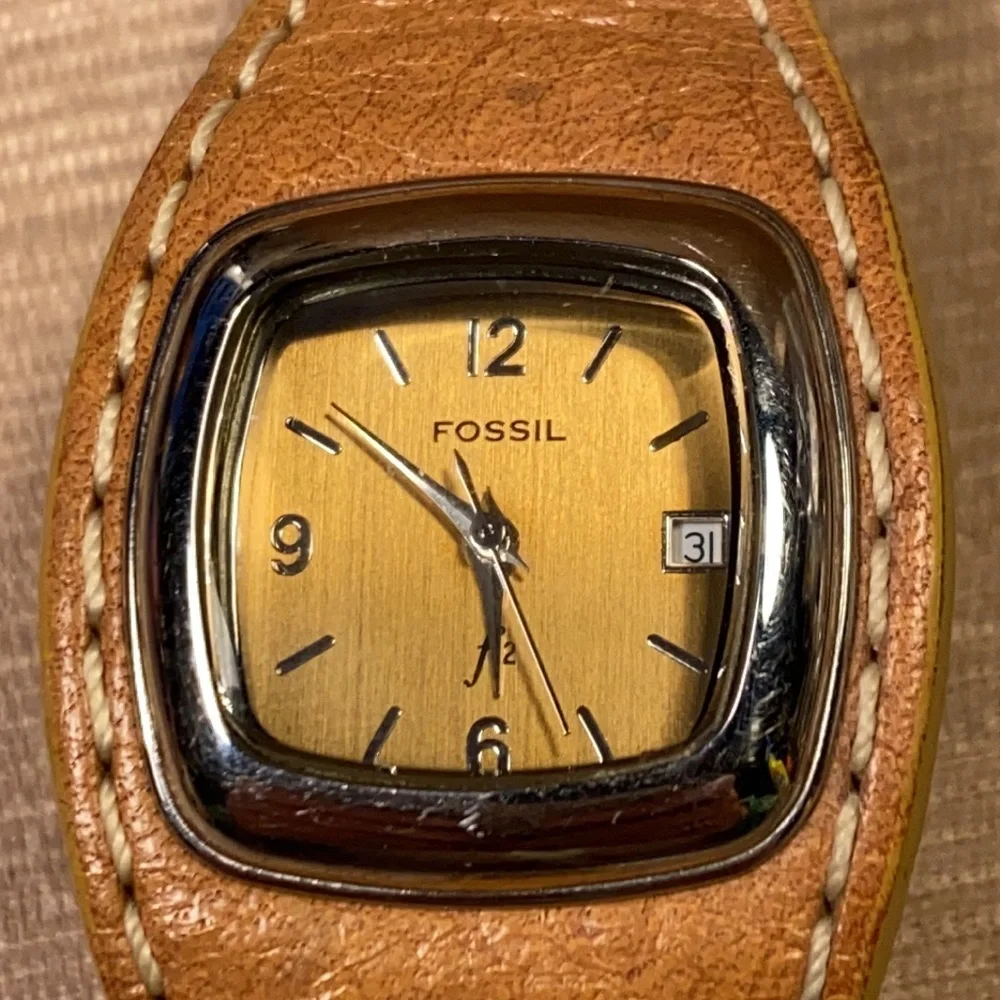 Fossil ES9733 original leather band watch 10meters